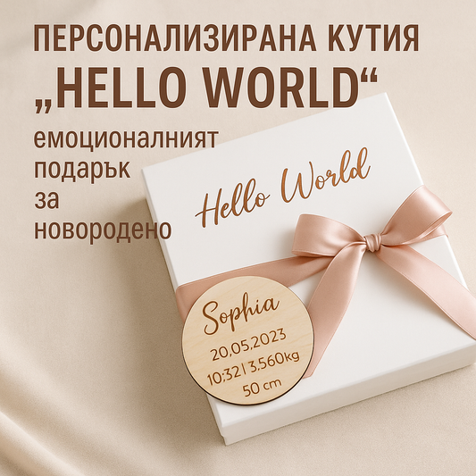 Персонализираната кутия „Hello World“ – емоционалният подарък за новородено, който ще се помни завинаги