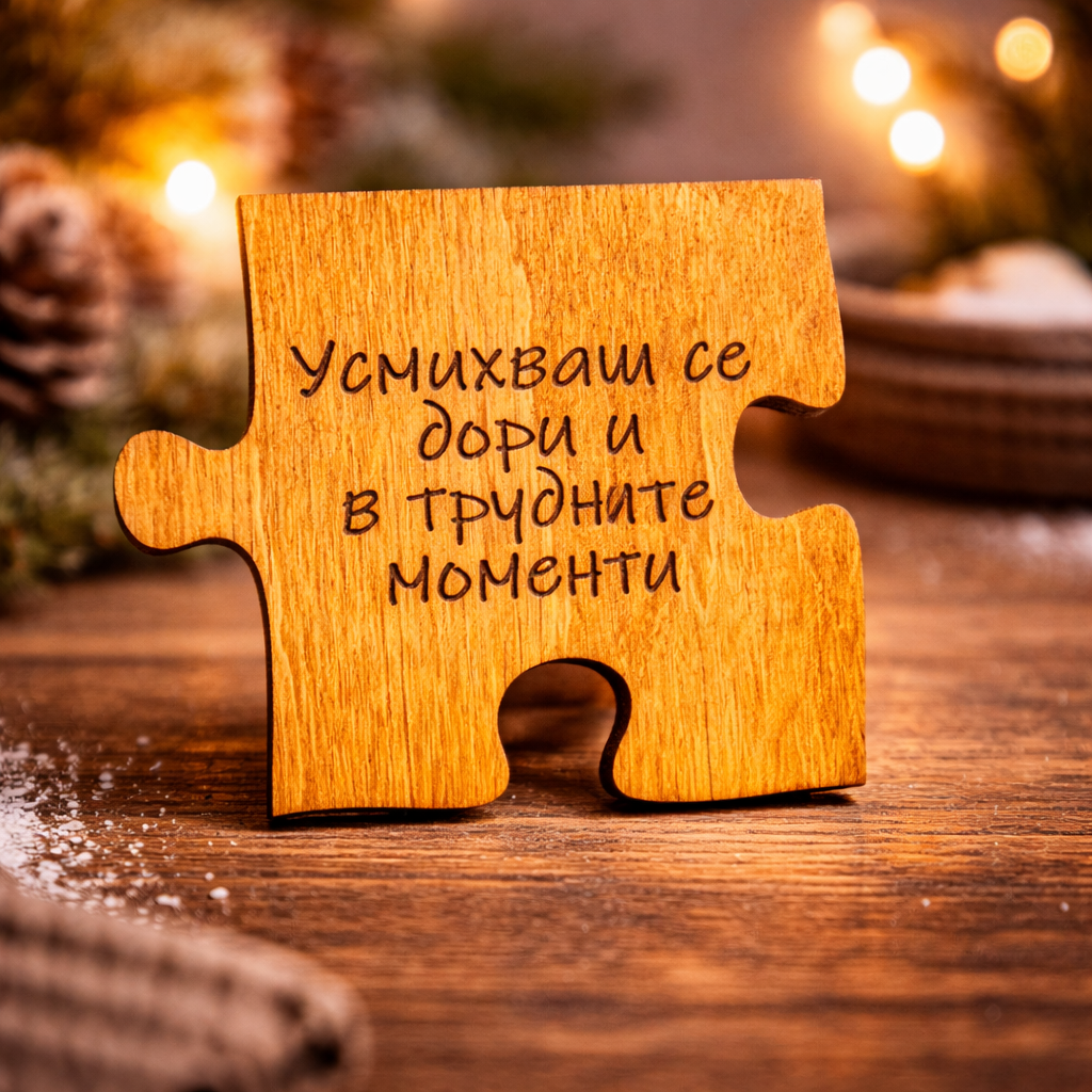 Ръчно изработен Дървен пъзел “15 причини да си Най-добрият ми приятел, Топ колега, Най-добрият баща на света..”