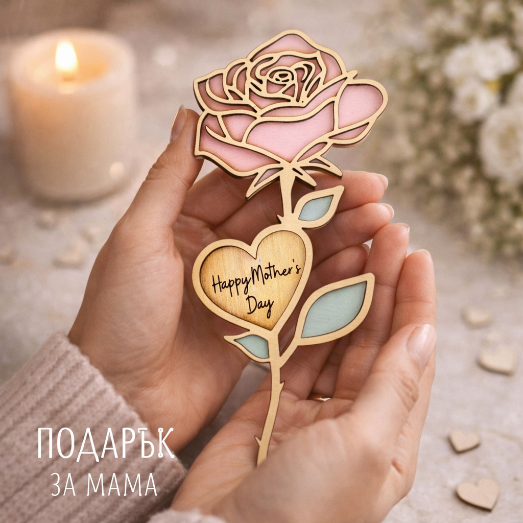 Красиво ръчно изработено Цвете за мама