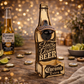 Дървен отварачка за бира Corona Extra с кошче, ръчна изработка, стилна декорация за изненада.