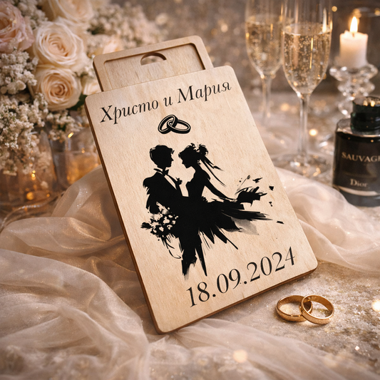 Елегантен подаръчен плик за пари Перфектното решение за сватбен подарък