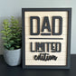 Дървена табела "DAD - Limited Edition" – Перфектен подарък за татко