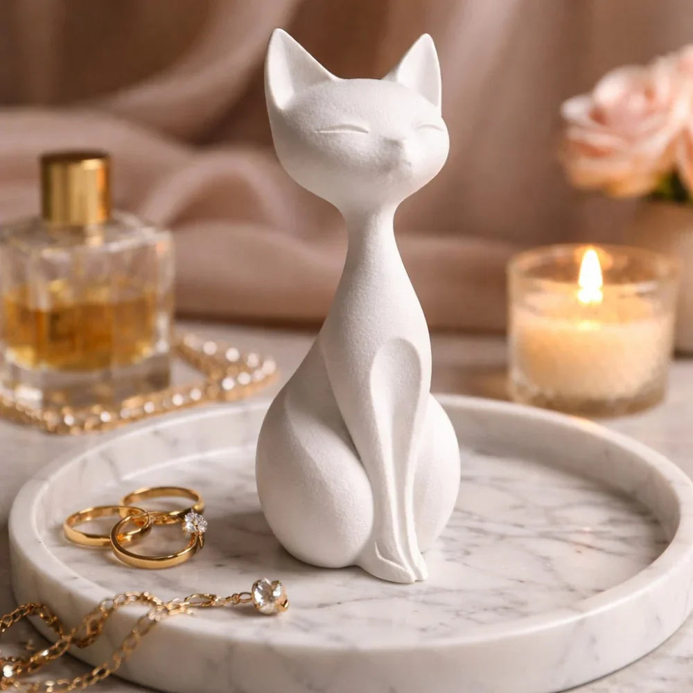 Декоративна фигурка котка – минималистична елегантност