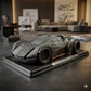 Детайлна 3D фигура на спортна кола върху поставка, стилна изненада за автомобилни фенове от exe.bg.