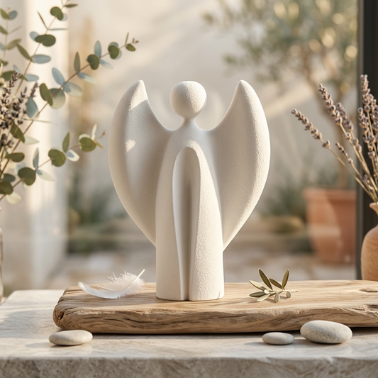 Минималистичен ангел – символ на вяра, хармония и защита