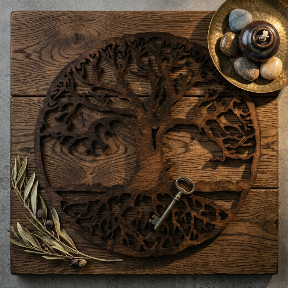 Дървена декорация за стена – Дървото на живота