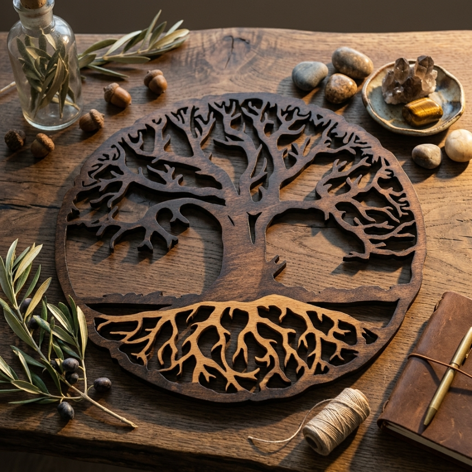 Дървена декорация за стена – Дървото на живота