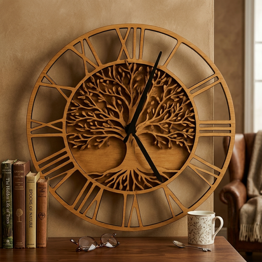 Дървен стенен часовник – Дървото на живота