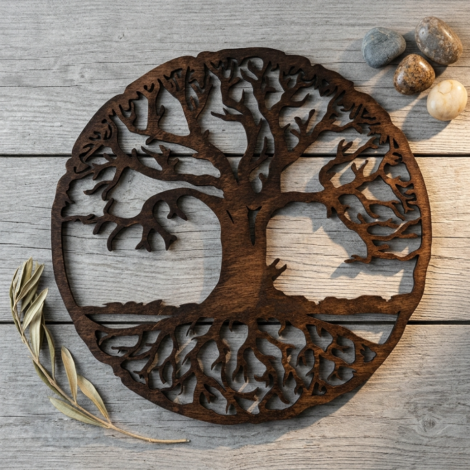 Дървена декорация за стена – Дървото на живота