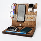 Personalized functional wooden desk organizer - a gift with a personal message