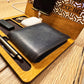 Personalized functional wooden desk organizer - a gift with a personal message