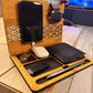 Personalized functional wooden desk organizer - a gift with a personal message
