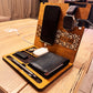 Personalized functional wooden desk organizer - a gift with a personal message