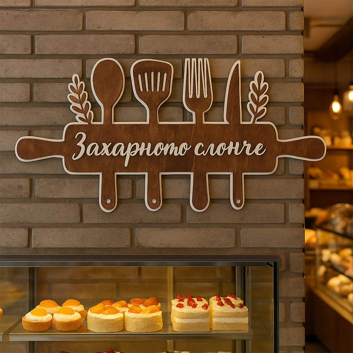 Personalized wooden decoration for kitchen