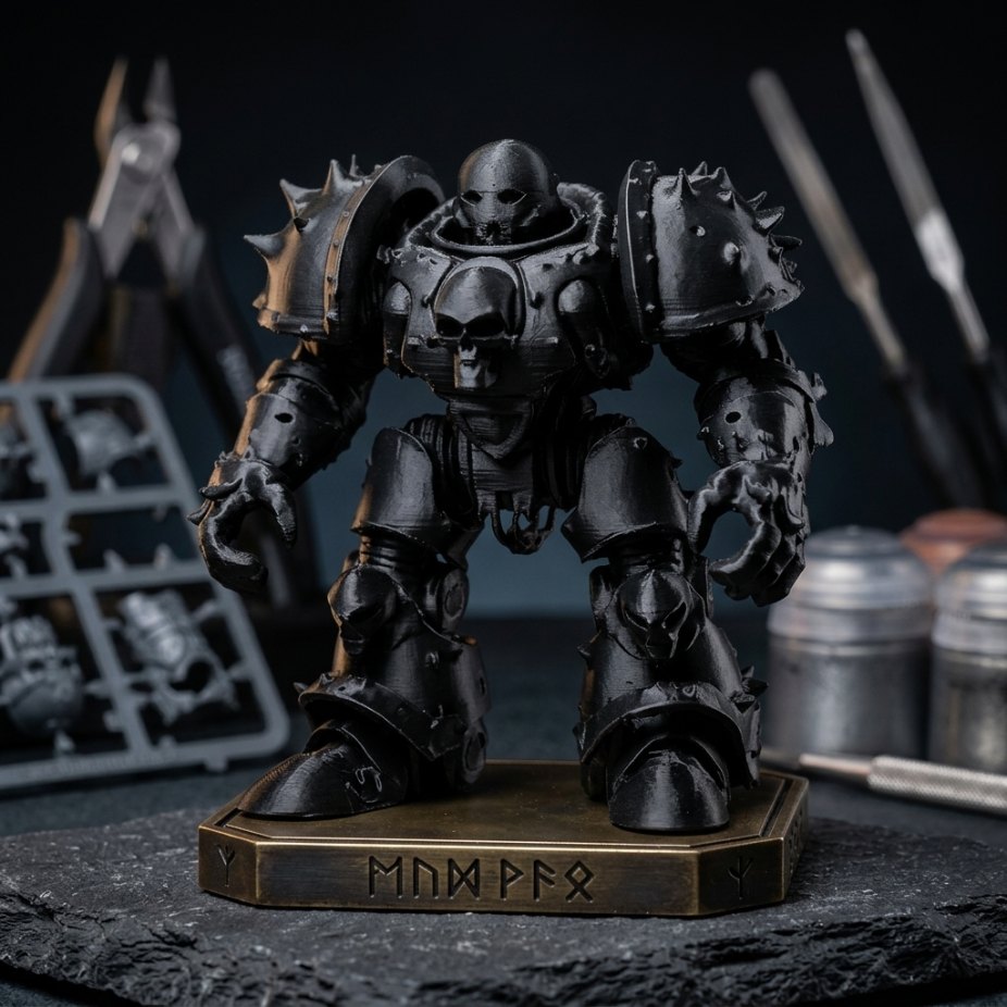 Детайлна 3D мини фигурка на воин в броня, подходяща за уникална изненада, изработена ръчно от exe.bg.